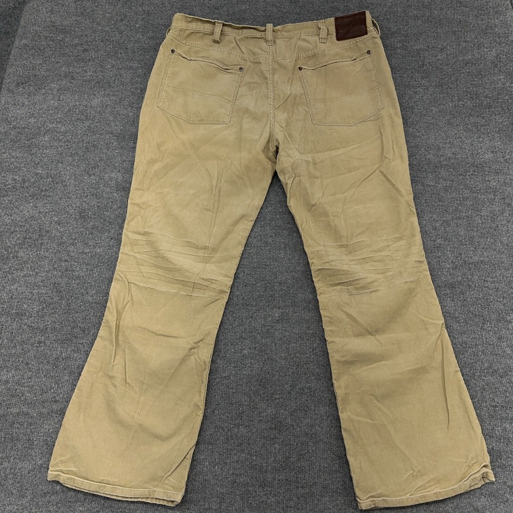Vintage Polo Ralph Lauren Corduroy Pants Mens 40x30 Khaki Tan Bootcut Wide NEW - Picture 9 of 11